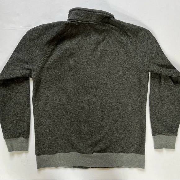 The North Face Men’s Medium Gray Fleece Full Zip Jacket with Shoulder Patch Logo - Picture 11 of 12